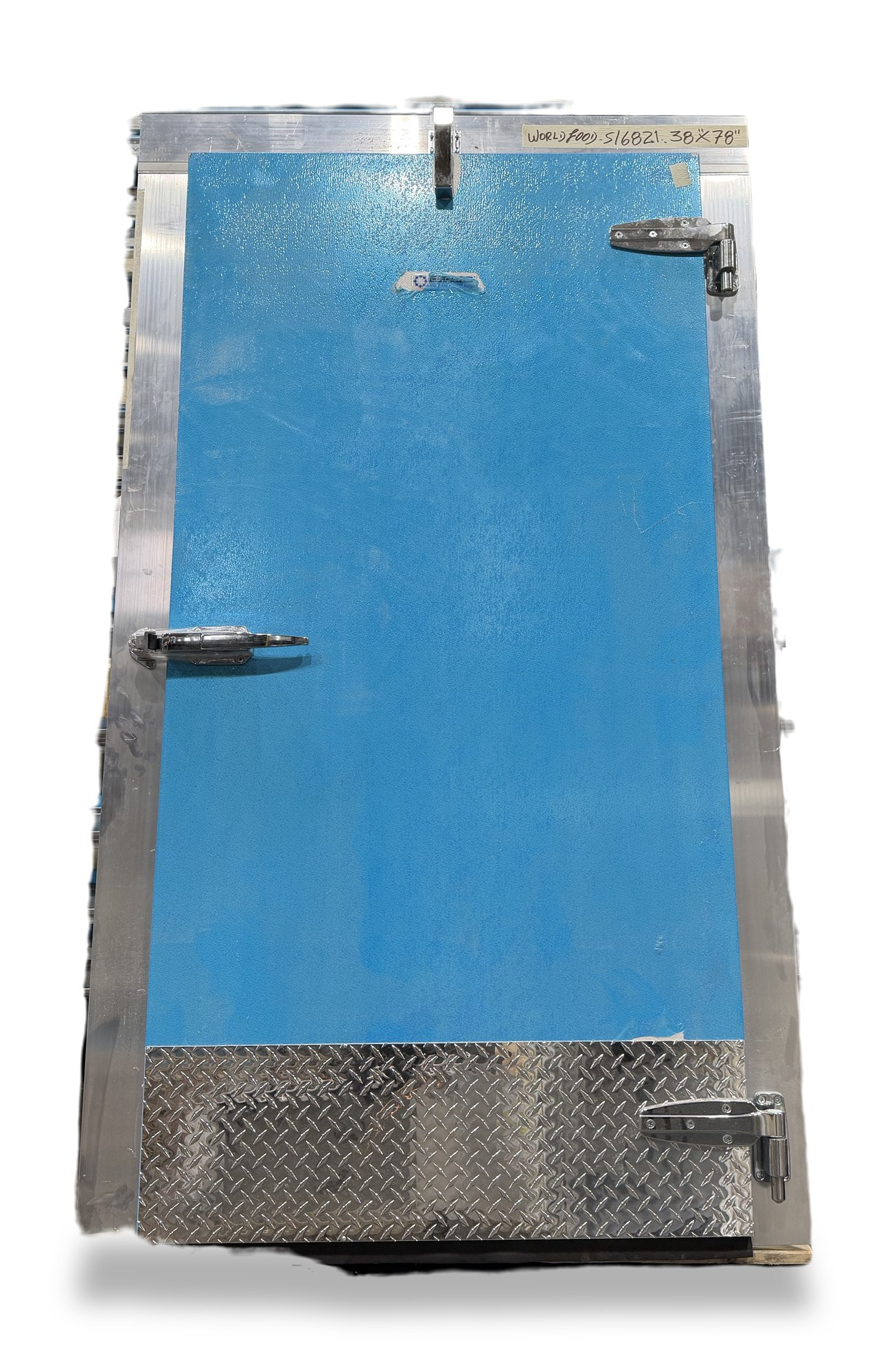 Walk-In Door 38x78 with Diamond Kickplate, for sale from World Food Equipment, Mississauga Ontario