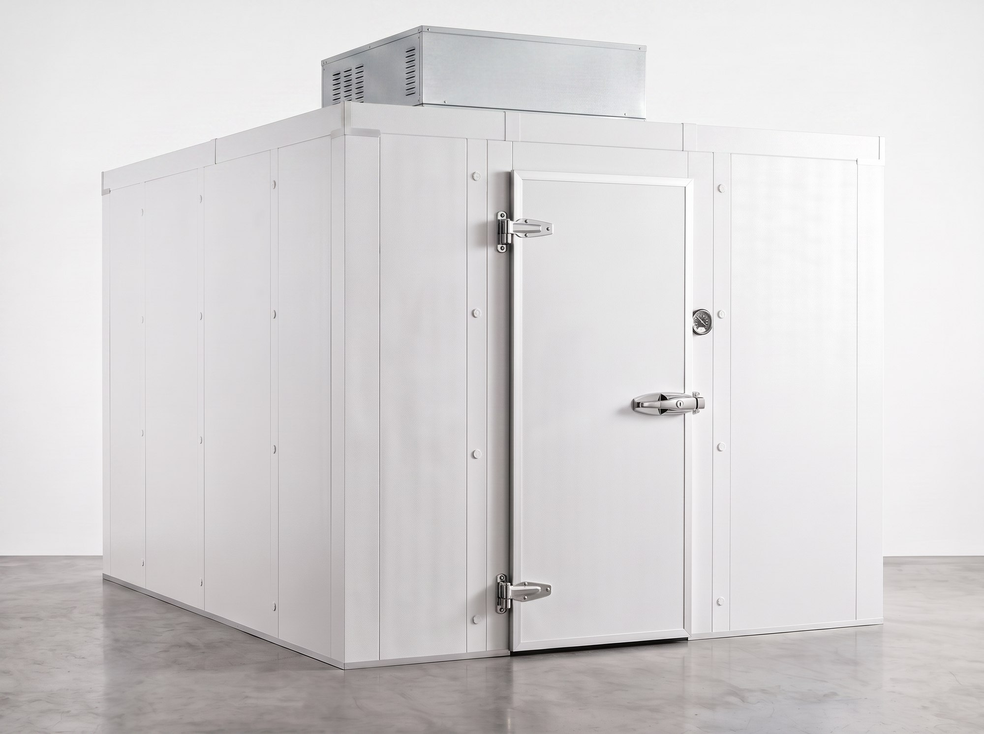 10x10 Self-Contained Walk-In Cooler (render, image representative), for sale from World Food Equipment, Mississauga Ontario